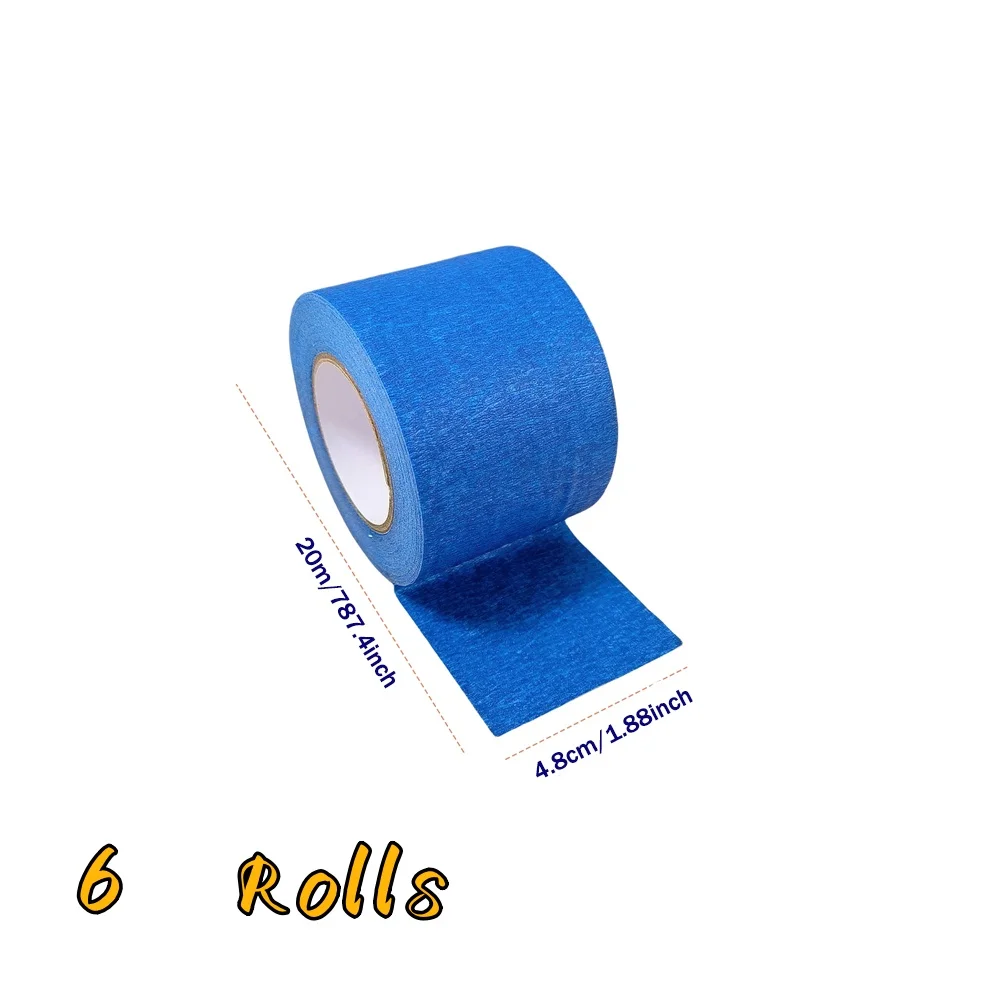 Blue Heavy Duty Double-Sided Outdoor Mounting Tape - Strong Adhesive for Home Decor and Fixtures (6 Rolls)