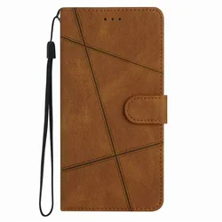 Elegant Solid Color Phone Case with Card Slots and Wallet Feature for Redmi 12C (Brown PA)