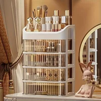 Large Capacity Cosmetic Storage Box Transparent Drawer Jewelry Makeup Storage Box Multi-layer Multi-functional Desktop Organizer 2