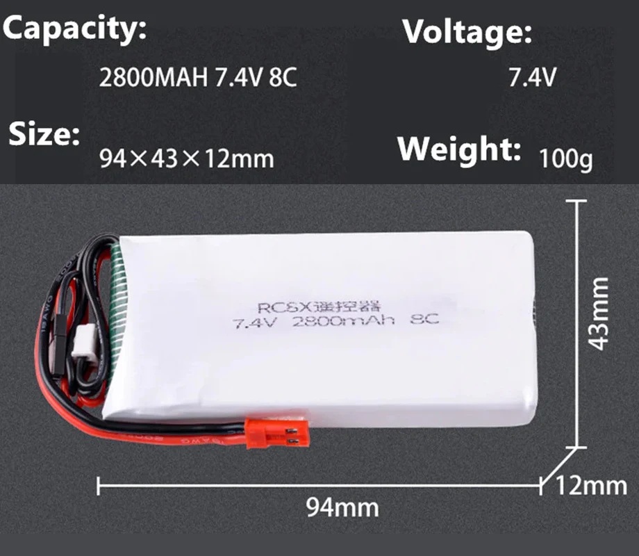 Radiolink RC8X　　バッテリー付き Amazon.com: Radiolink RC8X 8 Channels 2.4G RC Transmitter