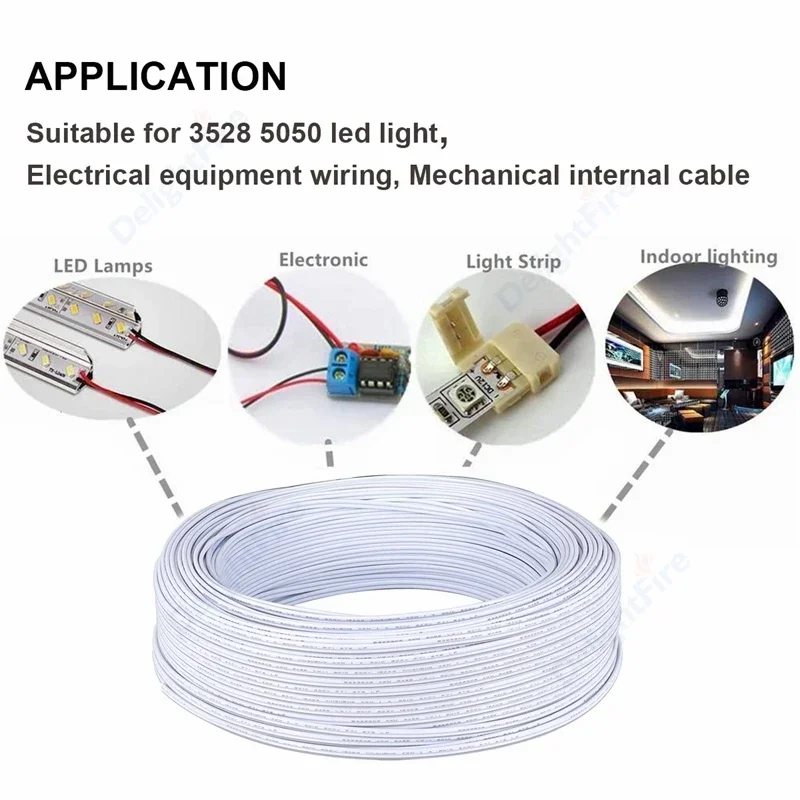 Cavo Piatto Multicolore 2-6 Vie – 22AWG 20AWG 18AWG In Rame Stagnato Per LED E Progetti Elettrici