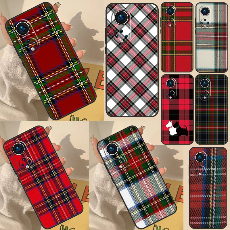 Custodia A Quadri Tartan Per Abiti Da Clan Stewart Per Huawei Honor X8A X8 X7 X9A 50 70 90 Magic5 Lite P40 P20 P30 P60 Pro P Smart Cover