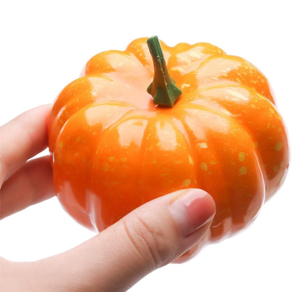 Christian Festival Simulation Vegetable Halloween Mini Artificial Pumpkin Decor Halloween Home Party Decoration Props DIY Craft