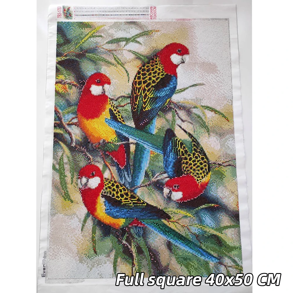 EverShine Diamond Painting Parrot Mosaic Birds Cross Stitch Kits Diamond Embroidery Animal Rhinestones Wall Decor