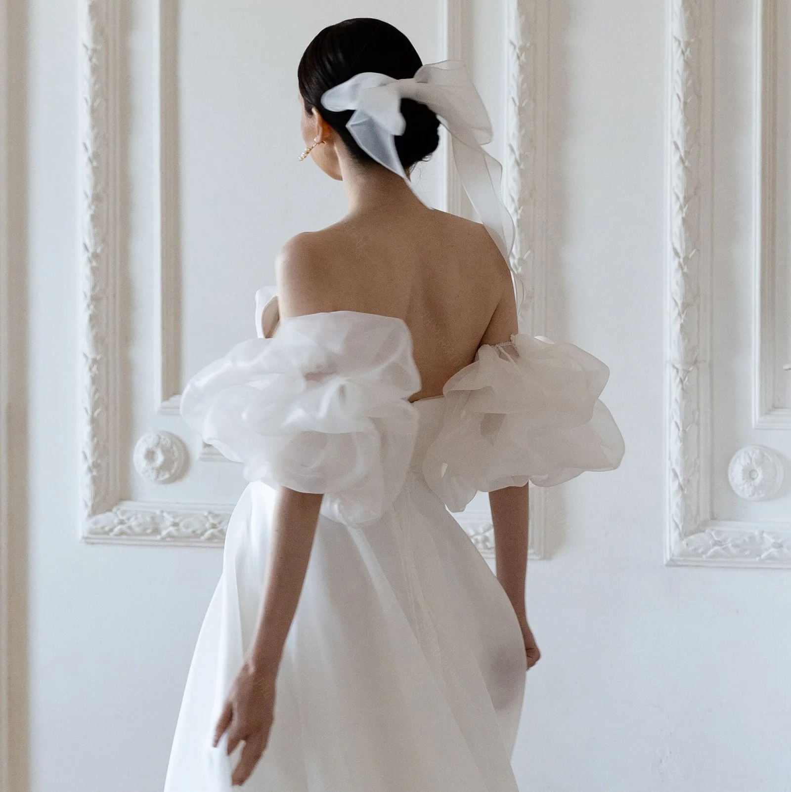 Organza Puff Sleeves Detachable Short for Bridal Wedding Chic Boho wedding sleeve accessories