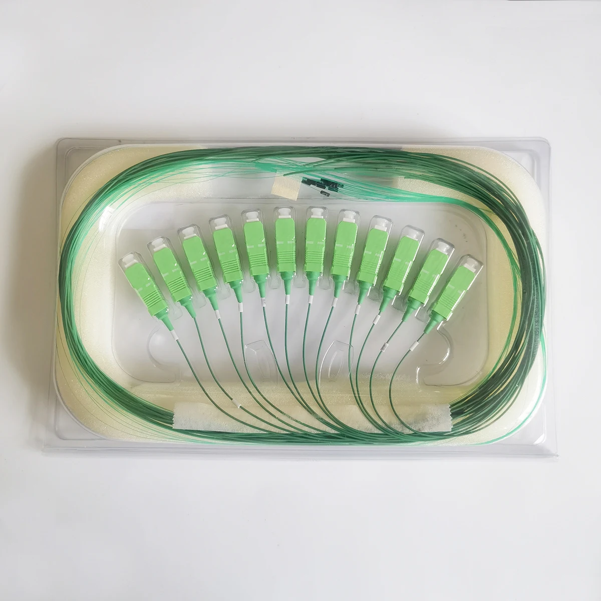 12 szt Fiber Optic Pigtail SC/APC Single Mode Indoor FTTH Optical Fiber Pigtail 0.9M d:0.9mm Extension Cord