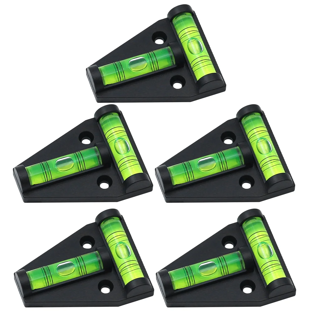 

5pcs Triangle Bubble Levels Portable T Shaped Spirit Levels Two Way Bubble Levels
