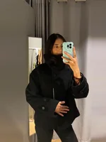 رشاقته فو سترات من الفرو النساء عالية الرقبة واحدة الصدر طويلة الأكمام معاطف الإناث 2025 الشتاء موضة الدافئة الصلبة أبلى 3