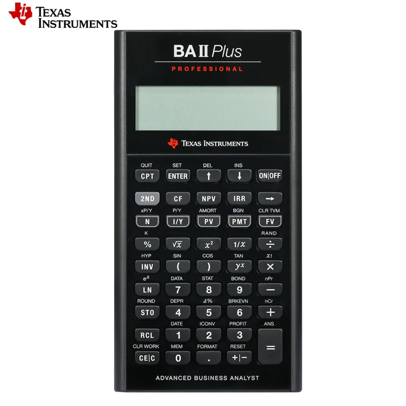 Texas Instruments-Calculadora financiera, Ti BAII Plus, CFA profesional/FRM, examen de gestión de riqueza de Banco de contabilidad financiera