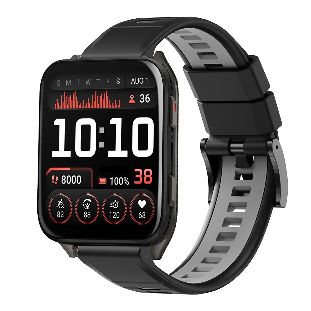 Sporty Two-Tone Silicone Wristband - 24mm Strap