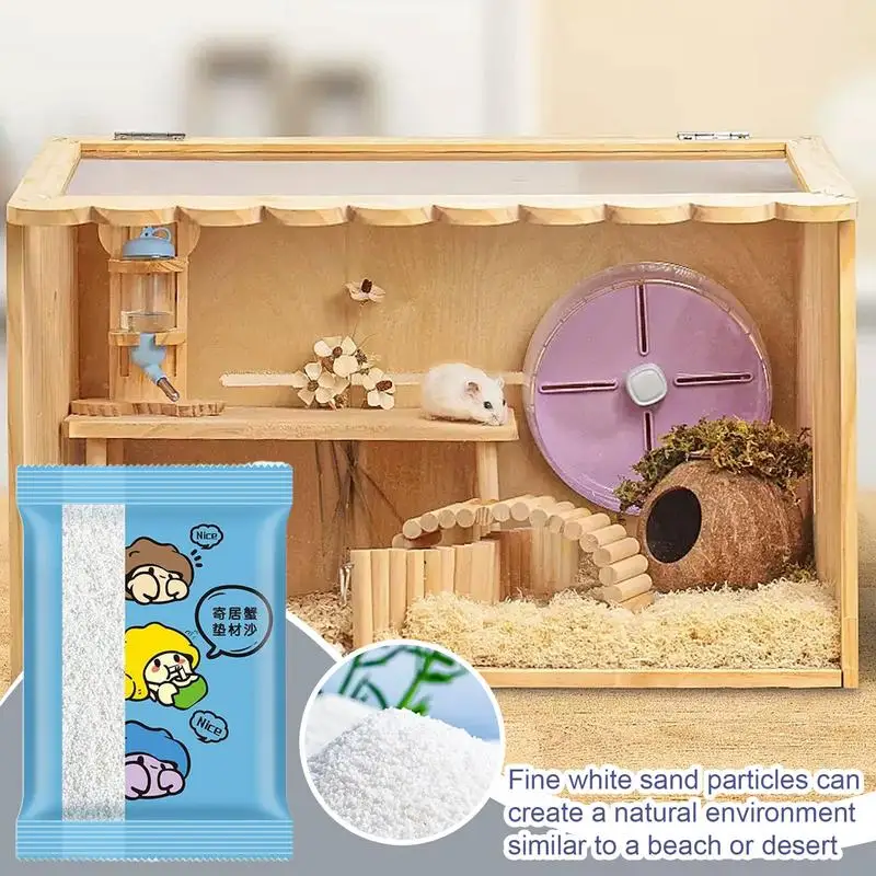 natural calcium sand Hermit Crab Sand Small and uniform particles White Fine Sand for small animal Fish Tank Natural Landscap