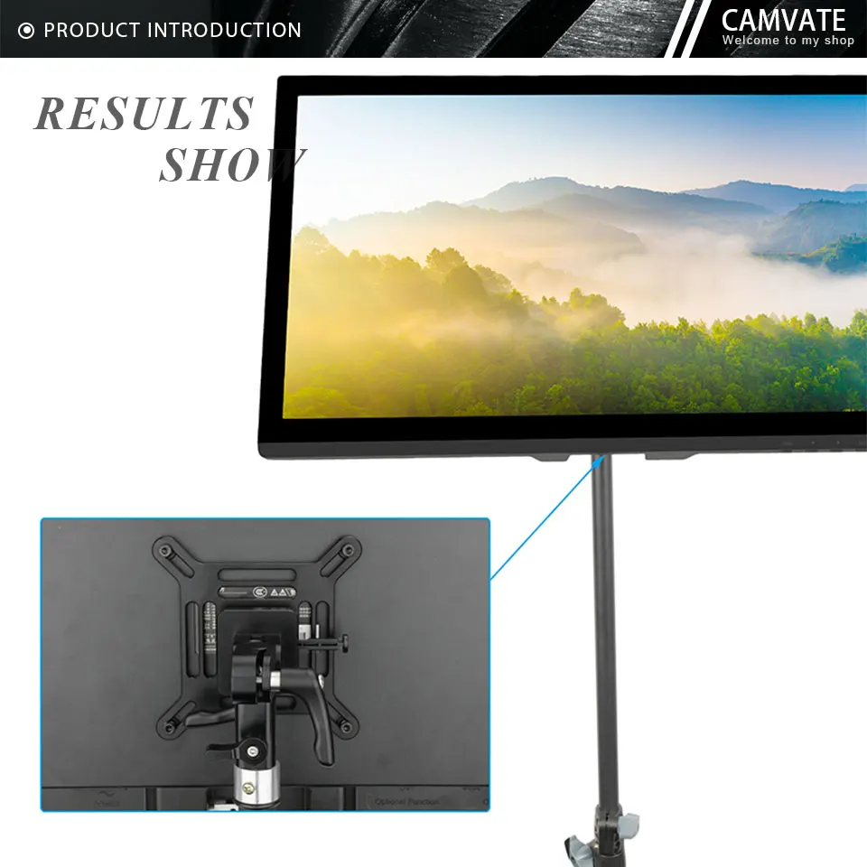 Adjustable VESA Monitor Mount Bracket 75x75mm 100x100mm with Quick Release V-Loc