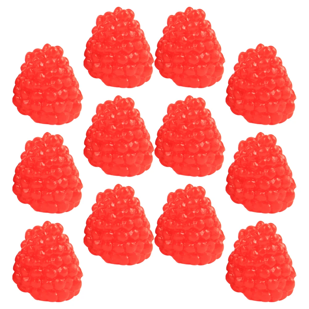 

18 Pcs Artificial Fruit Tabletop Decor False Raspberry Scene Layout Prop Model DIY Simulation Adornment Pvc Simulated Child