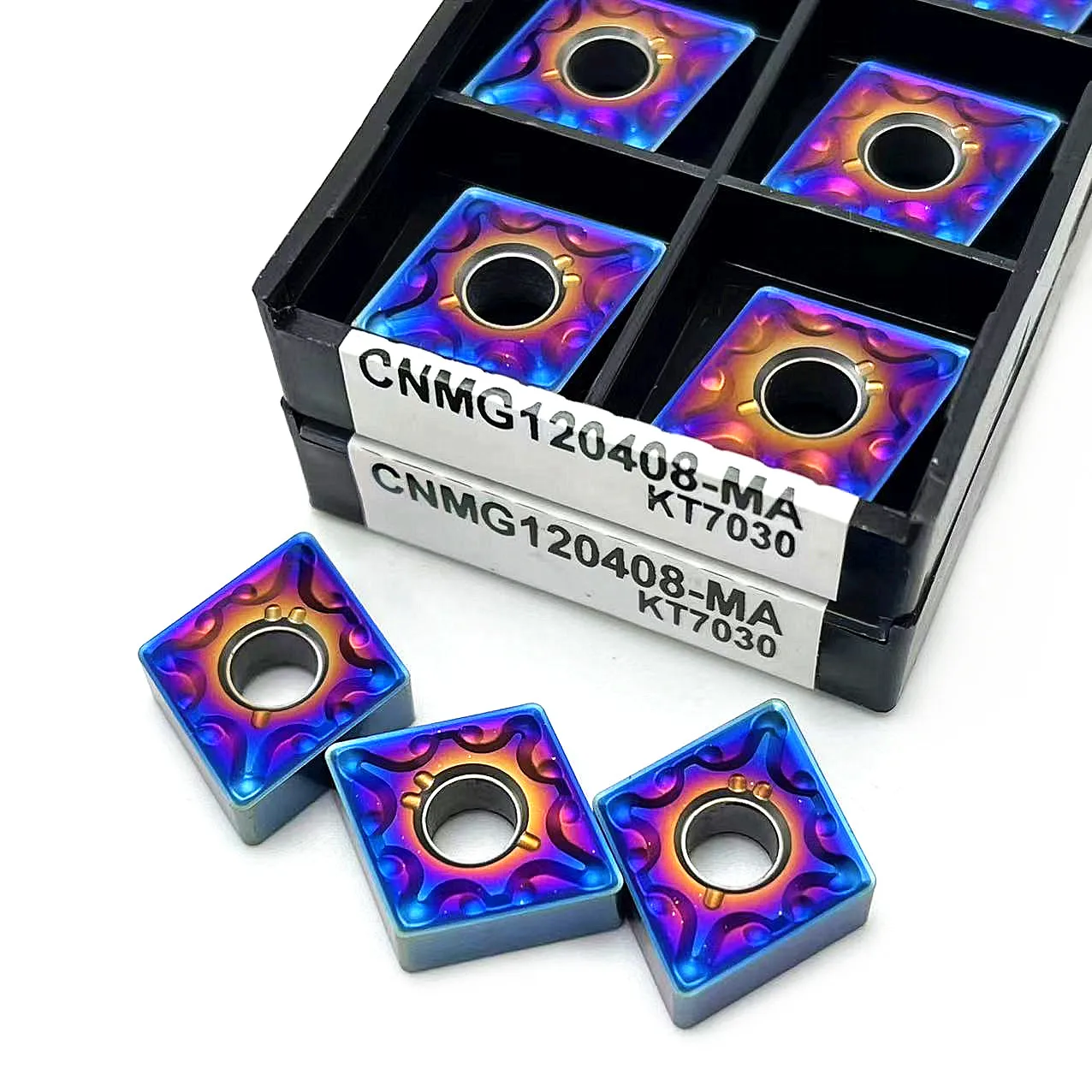 

10 Pcs Nano blue CNMG120404 CNMG120408 KT7030 Carbide Cutter Turning Inserts Lathe Tools CNMG 120404 CNMG120408 Metal Parts