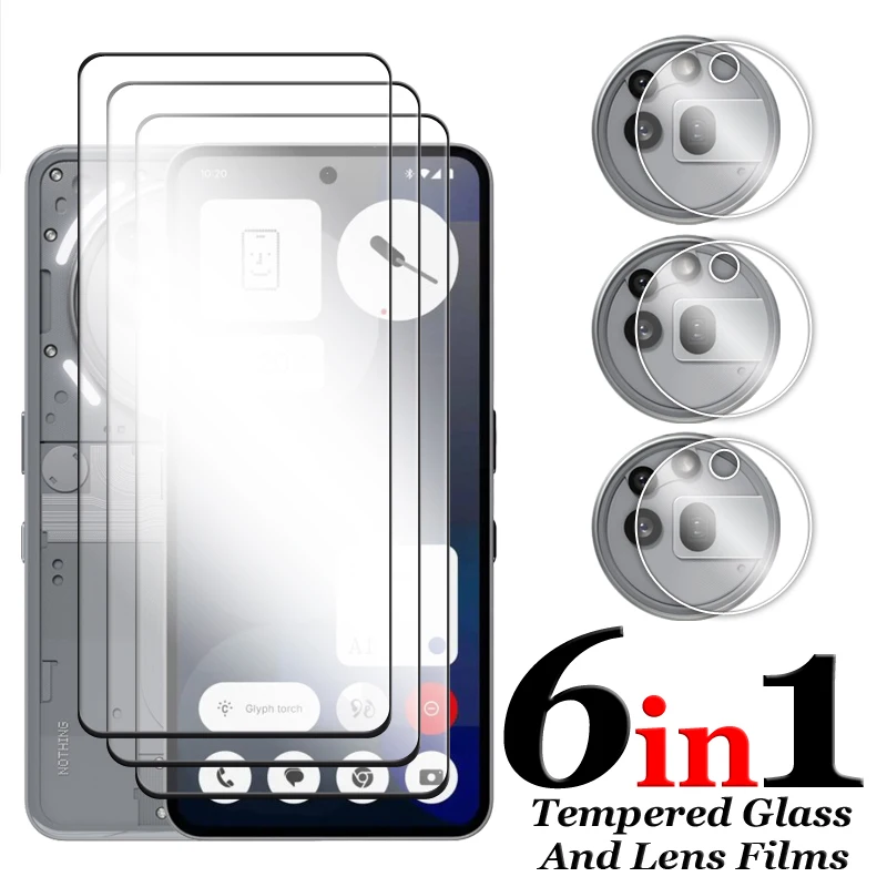 Premium 6-in-1 Tempered Glass Screen Protector with 2.5D Full Cover Glue