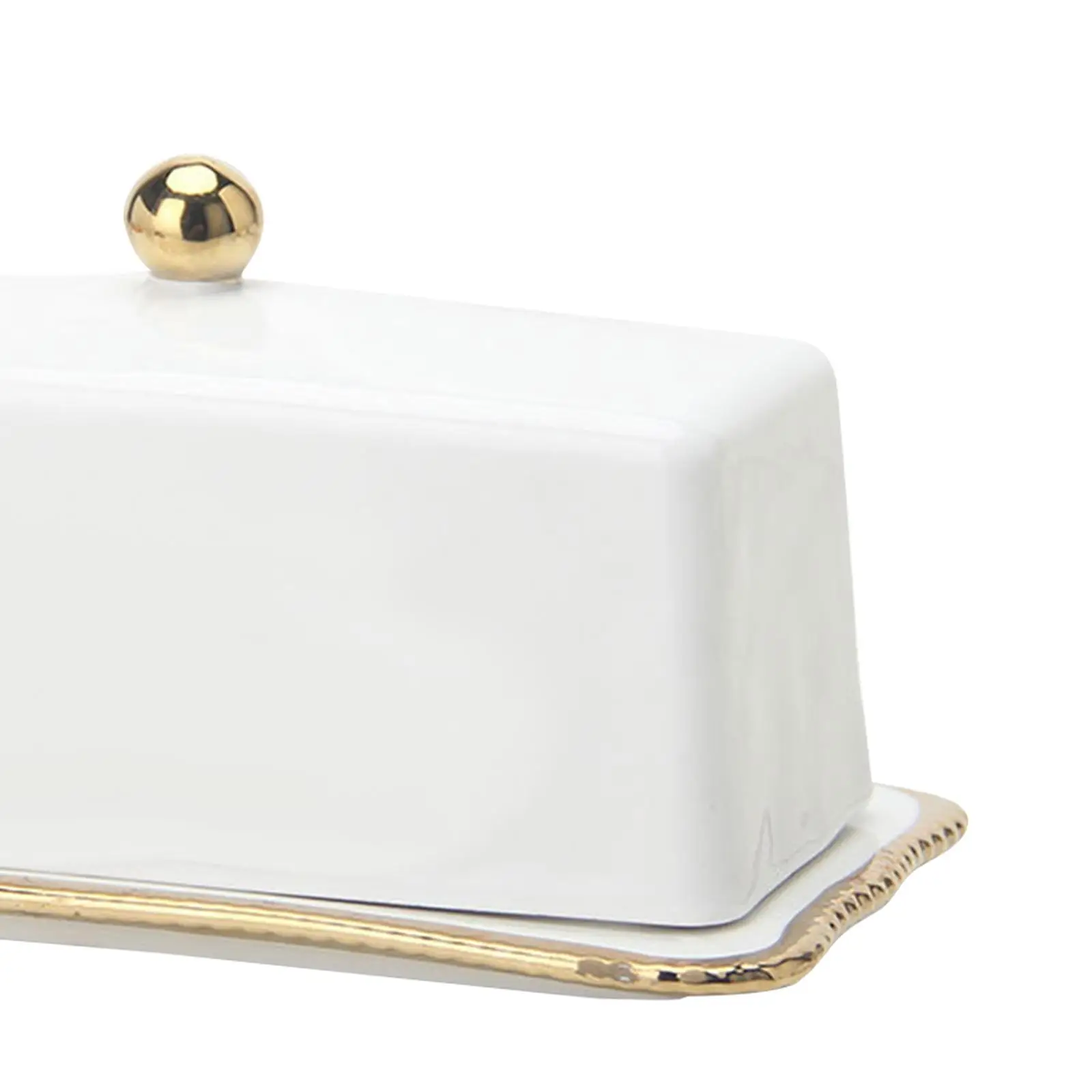 Ceramic Butter Dish Butters Container Sturdy Large Capacity Cheese Keeper Butter Storage Plate for Countertop et Biscuits