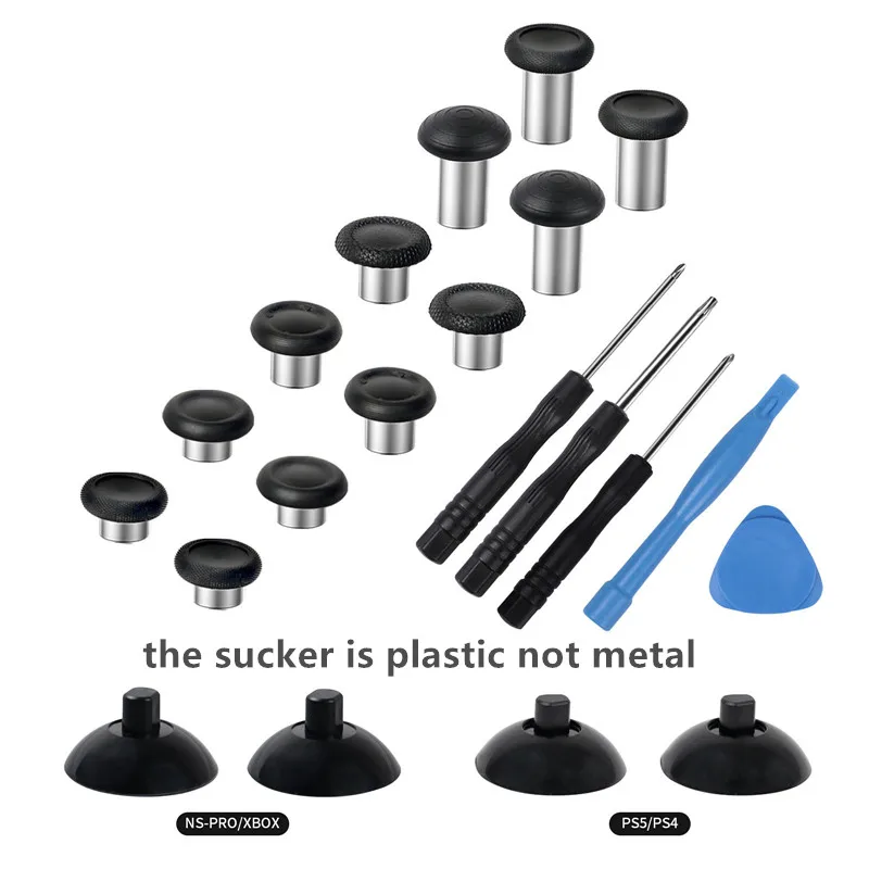 Enhanced Interchangeable Ergonomic Thumbsticks with Convex & Concave Grip Joysticks