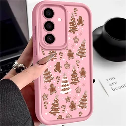 Festive Christmas TPU Phone Case with Cheerful Design for Galaxy S23+ (A887 Pink)