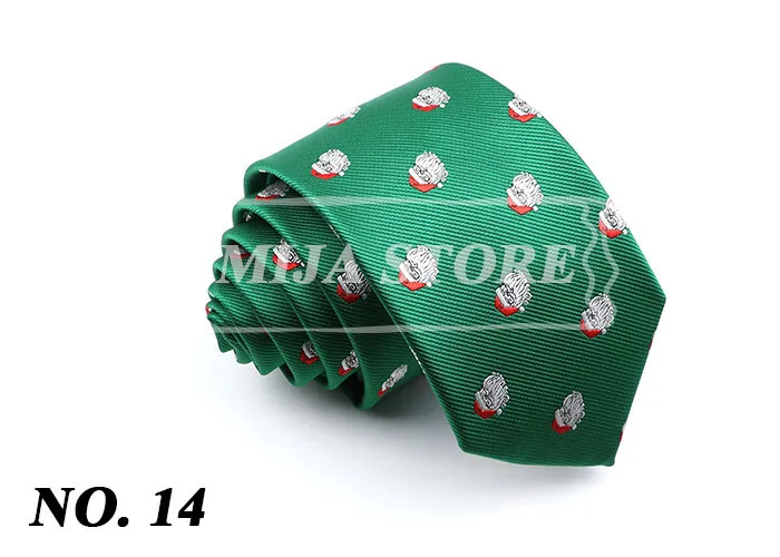 Christmas Ties For Men Red Green Blue Printed Festival Theme Party Gift Xmas Tree Santa Snowflake Slim Necktie For Man Accessori