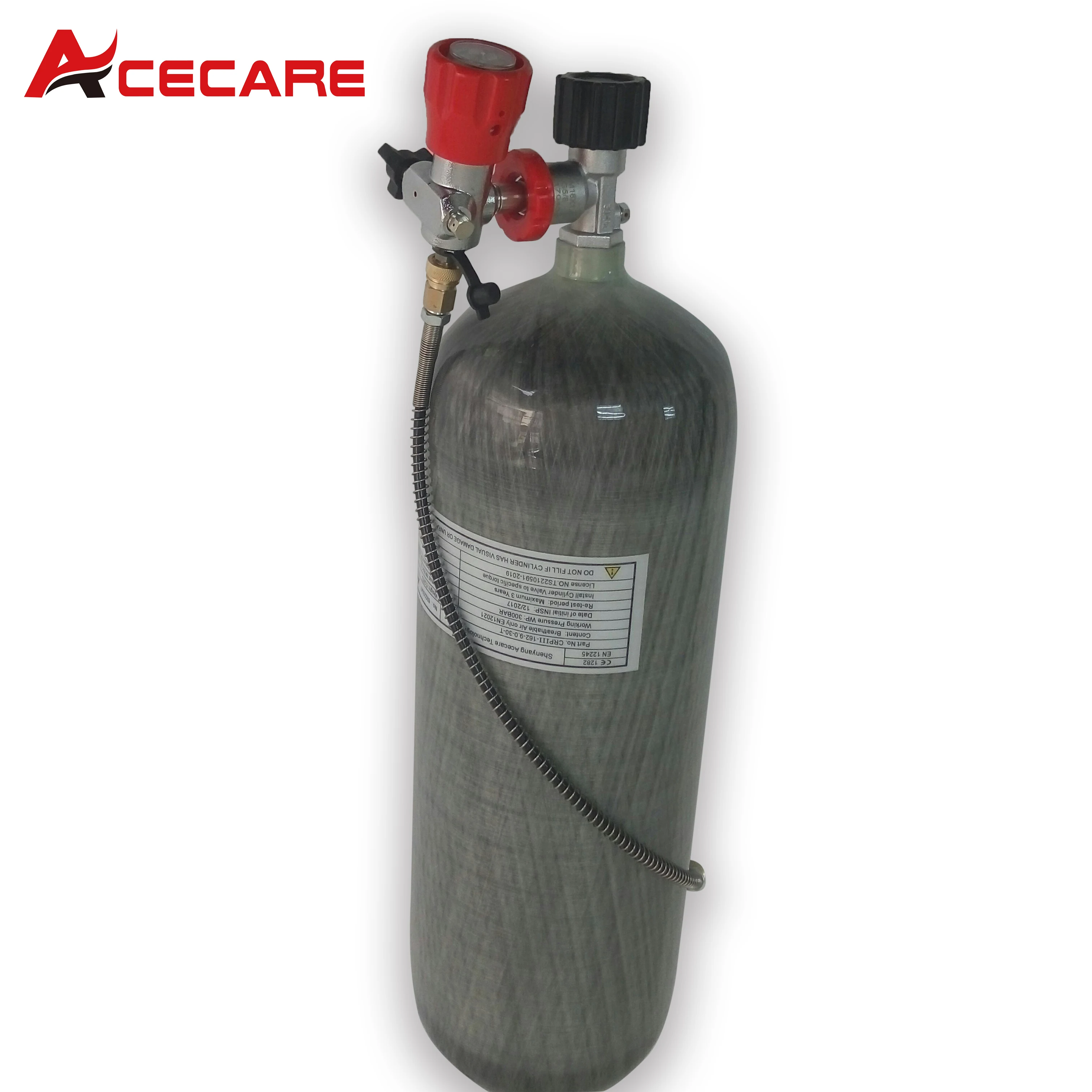 30Mpa 4500Psi 0.5L 31Cu dans Le réservoir HPA en Fibre de Carbone 500cc, Bouteille de