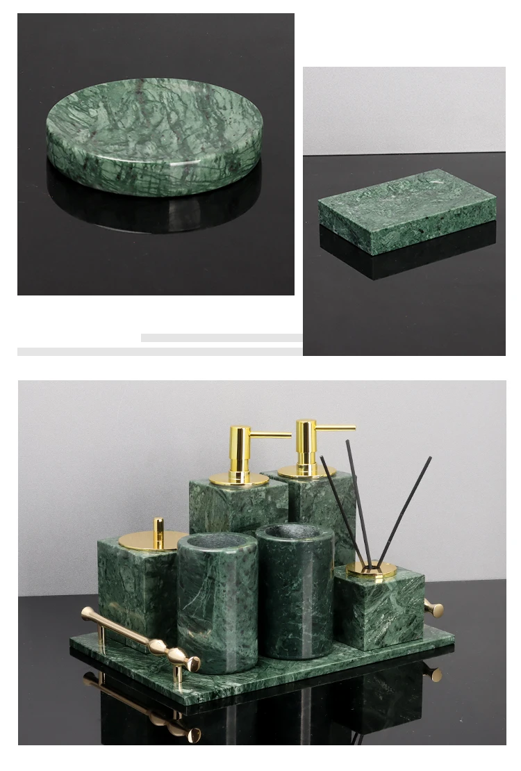 Indian Green Marble Bathroom Set image 6