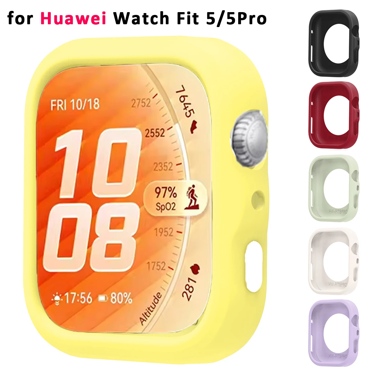 Silicone Protective Frame Case for Smartwatches - Screen Protector Shell Bumper Cover