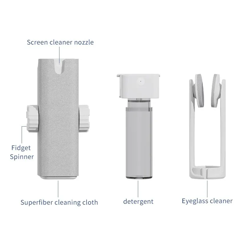 Q5Y Portable All-in-one Glasses Phone Screen Multi-functional 5-in-1 Cleaning Kit Decompress Fidget Spinner 6