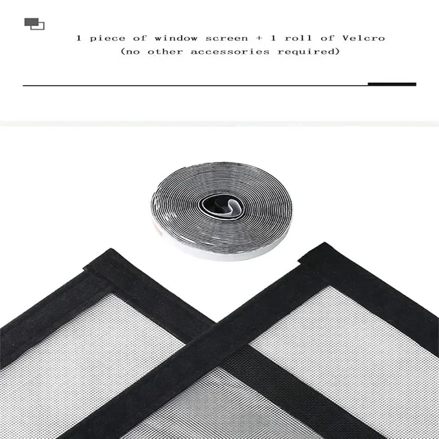 Black mosquito net mesh, non perforated self-adhesive window screen, suitable for home window screen mesh, door curtain mesh 6