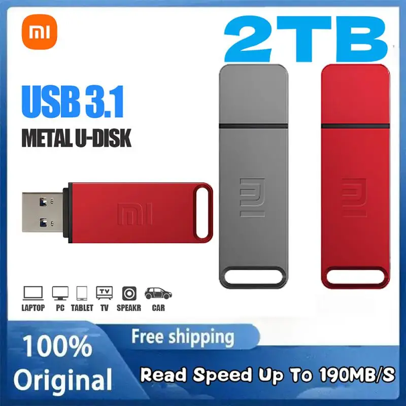 Xiaomi 2Tb Chiavetta Usb 1Tb Pendrive In Metallo 128Gb 256Gb 512Gb Memoria Usb Impermeabile Chiavetta Usb Portatile Spedizione Gratuita