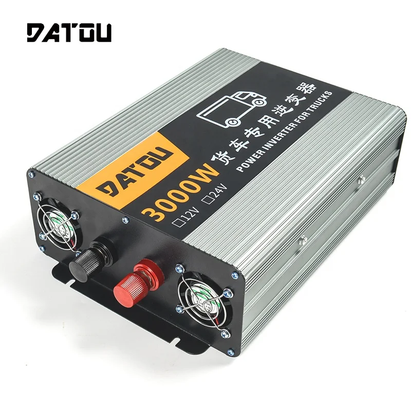3000W 개조된 사인파 인버터 DC 24V  220V 피크 6000W 배터리, 트럭용