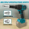 Brushless Electric Blind Rivet Gun 2.4-5.0mm Rivet Nut Gun Cordless Portable Rivet Gun Tool For Makita 18V Battery(No Battery) 5
