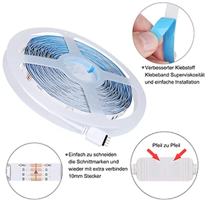 LED Strip Light Fita RGB 5050 Luces String Flexible Lamp Tape DC5V Bluetooth Infrared Control TV Backlight Home Party Decoration