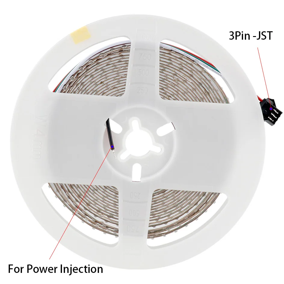Tesfish 12V WS2815 Striscia LED, 5m RGB Doppio Segnale Pixel Strip 300 LEDs Flessibile IP30 Nastri Programmabile Indirizzabile Individualmente a Colori per DIY, Decorazione Pubblicitaria