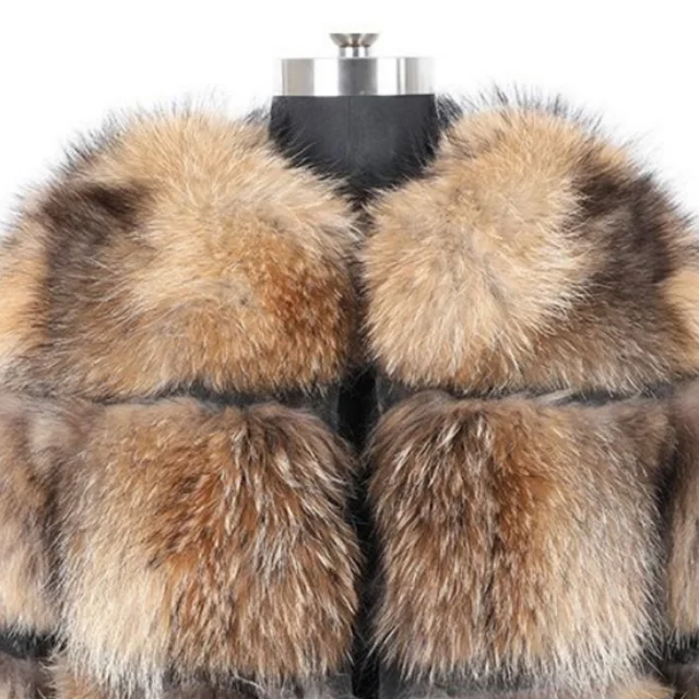 Maomaokong-abrigo de piel 2024 natural para mujer, chaqueta cálida de piel de zorro, chaleco de invierno, nuevo estilo, envío gratis, 100% - Imagen 5