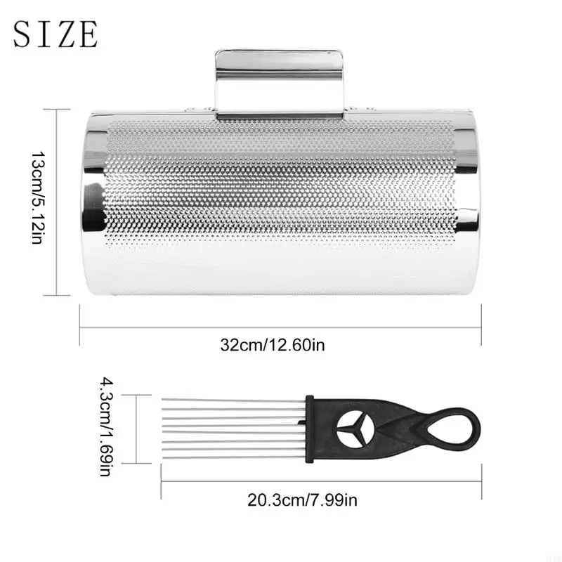 J6PF Metal Guiro Instrument with Scraper Set Musical Guiro Training Tool Shaker