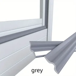 Acoustic Insulation Foam Weather Seal Strip for Windows and Doors - Soundproof and Windproof Cotton Gap Filler (U Type-Grey)