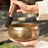 wholesale buddhist product # practice of tantric ritual # tibetan nepal brass buddha statue practice buddhism sound bowl