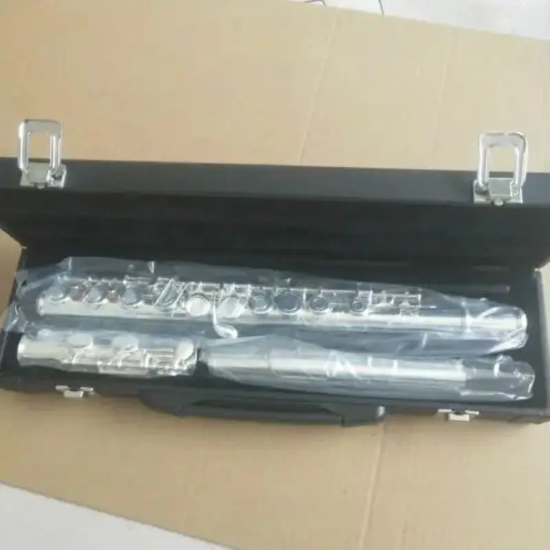 Silver Plated C Tone E Key 16 Open Hole Flute with Case-Excellent Quality Music Instrument