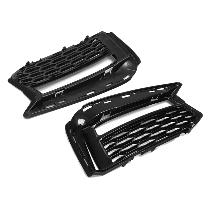1Pair Front Lower Mesh Grille Fog Light Cover Trim Air Intake 51118064963 51118064964 For BMW 5' G30 G31 M Sport 17-21