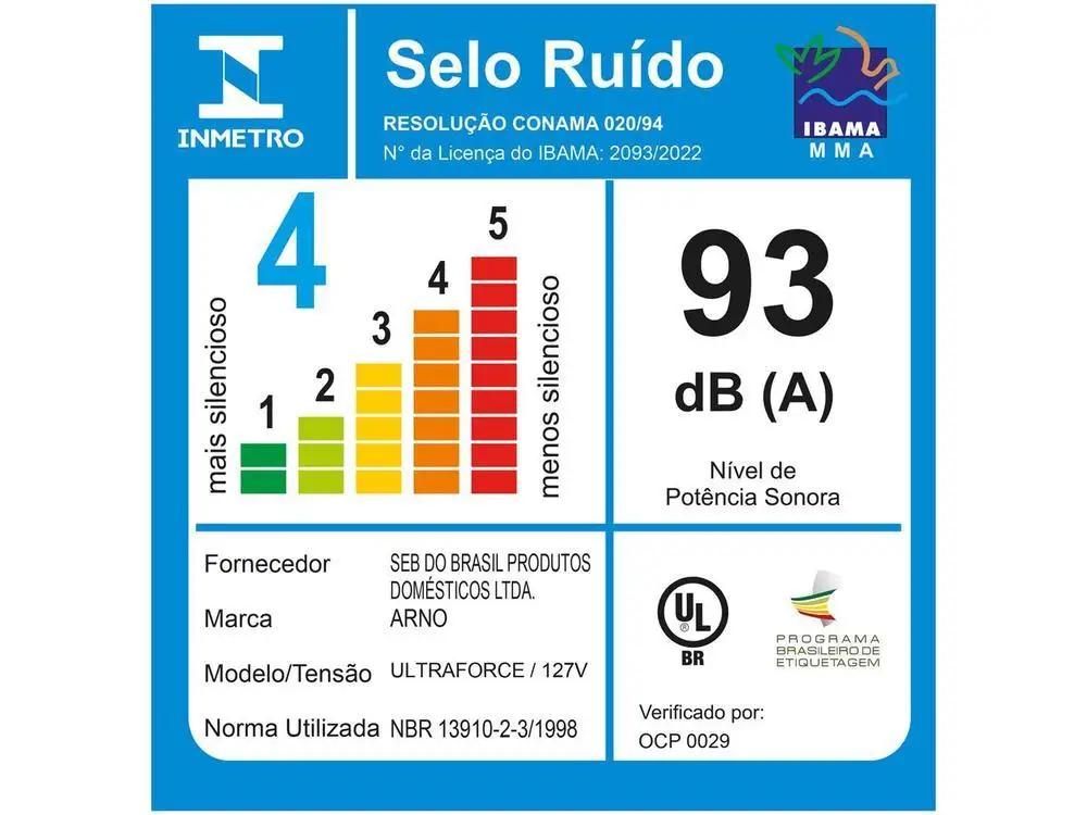 Liquidificador Arno Ultraforce LN92 8 Velocidades 1400W Prata - 110V 6