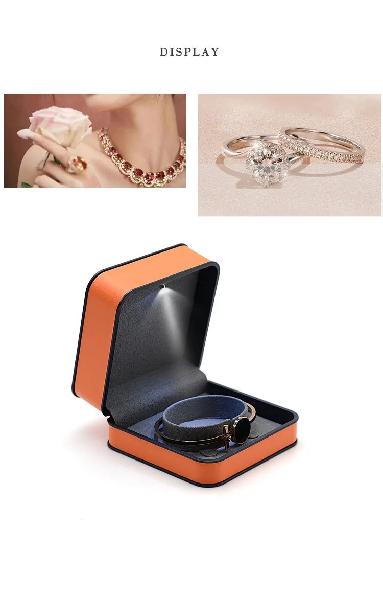 LED Light Jewelry Gift Box – Elegant Velvet Case for Rings, Necklaces & Bracelets with ... - SKU LJB16961 - UGI Packaging