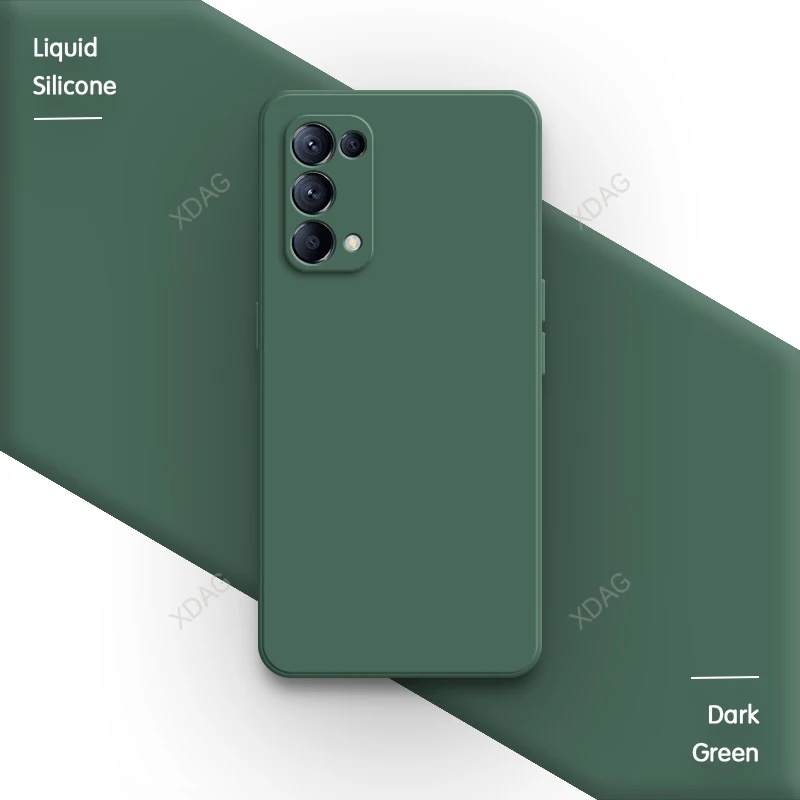 Luxurious Liquid Silicone Pure Color Back Cover - Straight Edge Phone Case