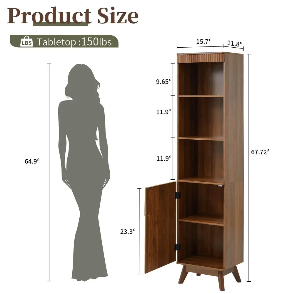 Slim Fluted Tower Cabinet 2