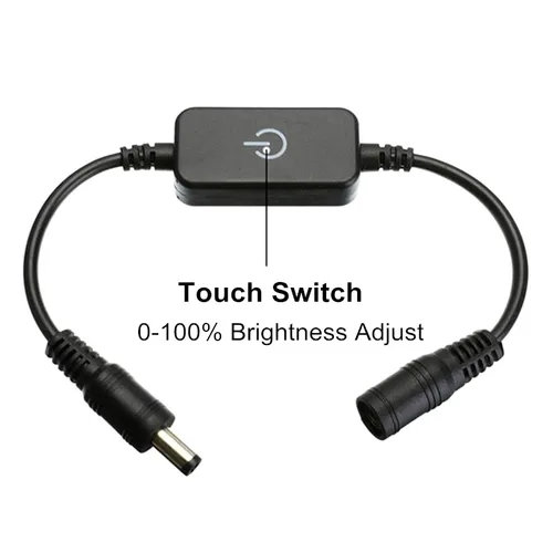 DC 12V 24V LED 스트립 터치 디밍 밝기 제어 심플 조광기 스위치 컨트롤러, 5050 3528 2835 라이트 스트립, 단색 5
