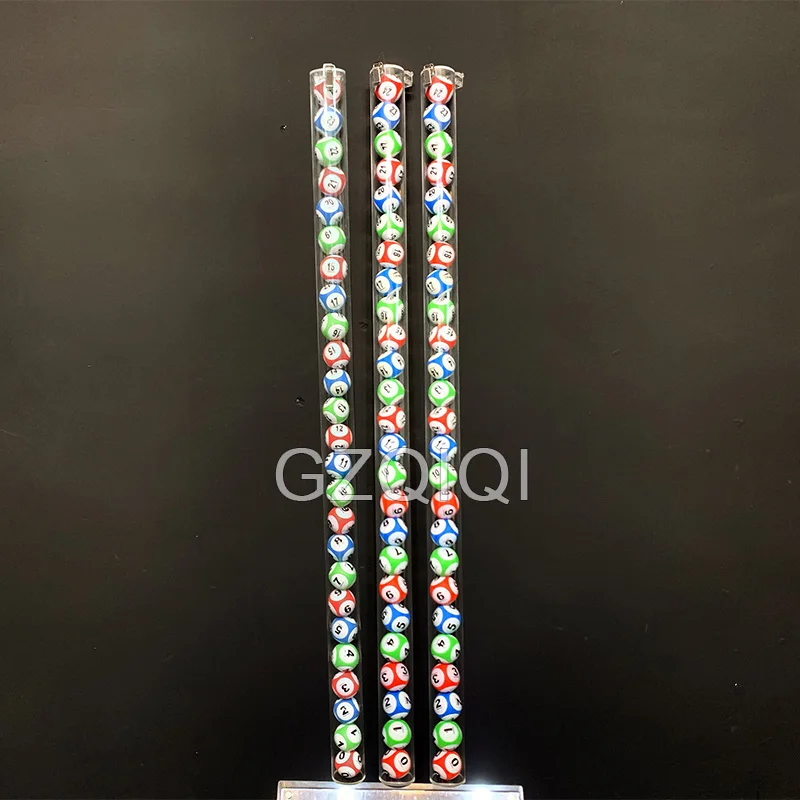 Tubular acrylic ball box lottery bingo game set