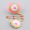 Gold Pacifier Luxury Baby Gift Dummy Nipple Teethers Appease Toy Toddler Pacy Orthodontic Teat Infant Christmas Gift Chupete 1