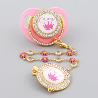 Gold Pacifier Luxury Baby Gift Dummy Nipple Teethers Appease Toy Toddler Pacy Orthodontic Teat Infant Christmas Gift Chupete 1