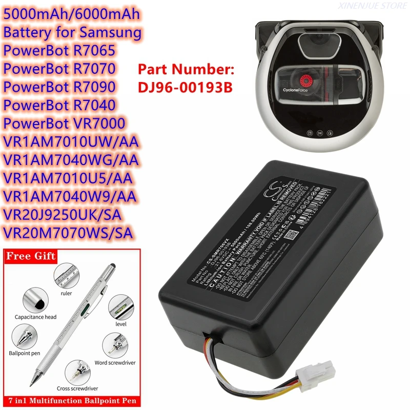 RobotVacuumCleanerBatteryDJ9600193BforSamsungPowerBotR7065