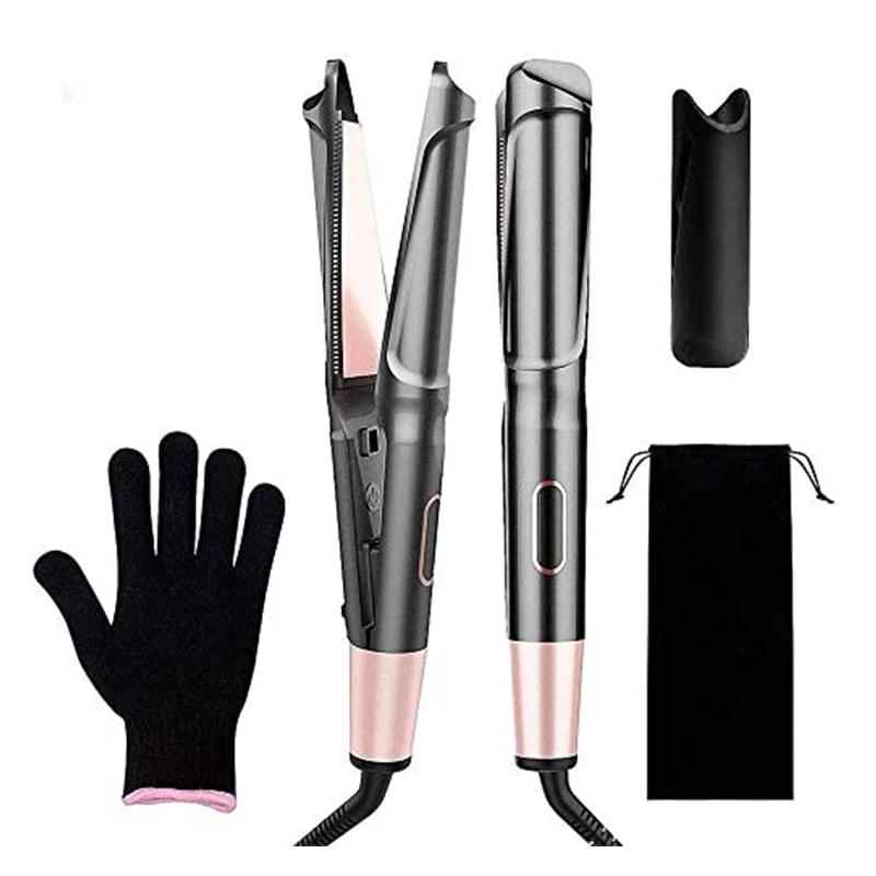 Description Picture 3 of itemProfessional Iron Curling Iron 2 In 1 Hair Curler Coating Hair Straightener Flat Irons Ceramic Hair Curler