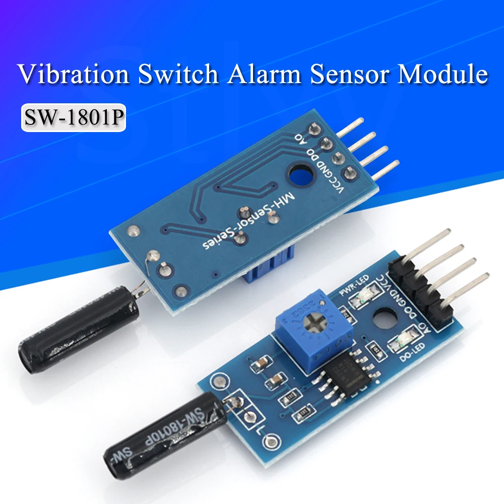 Stlxy Vibration Sensor Module Normally Opened Type SW18010P Vibration switch alarm sensor module for Arduino